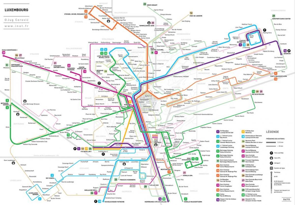 karta Luksemburga metro