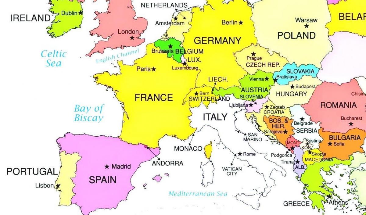 na karti Europe Luksemburg