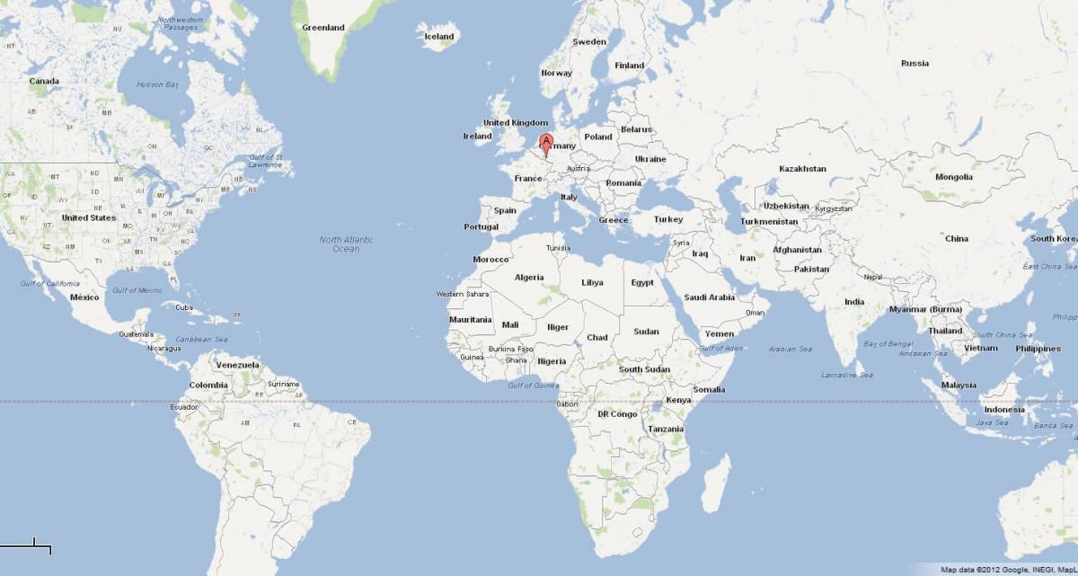 Lokacija Luksemburg na karti svijeta