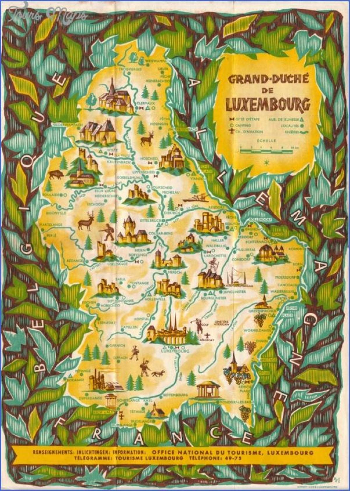 karta Luksemburga znamenitosti