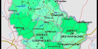 Luksemburg lokacija karti 