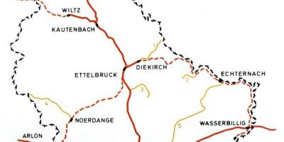 Karta željezničkog kolodvora Luksemburga